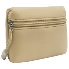 YDR Period Bag for Women, Soft Cotton Sanitary Napkin Carry-On 5.5in, Apricot