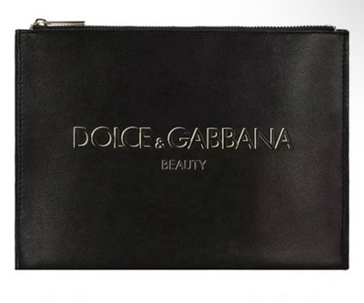 Dolce & Gabbana BEAUTY POUCH CLUTCH Black New In Box