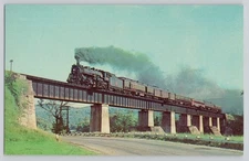 CNR Pacific Steam Locomotive #5281 W Hartford VT 1956 Postcard