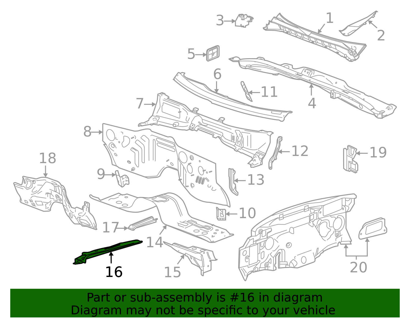Genuine GM Outer Rail 84709180