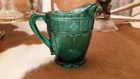 Rare Teal Ultramarine Doric & Pansy Creamer