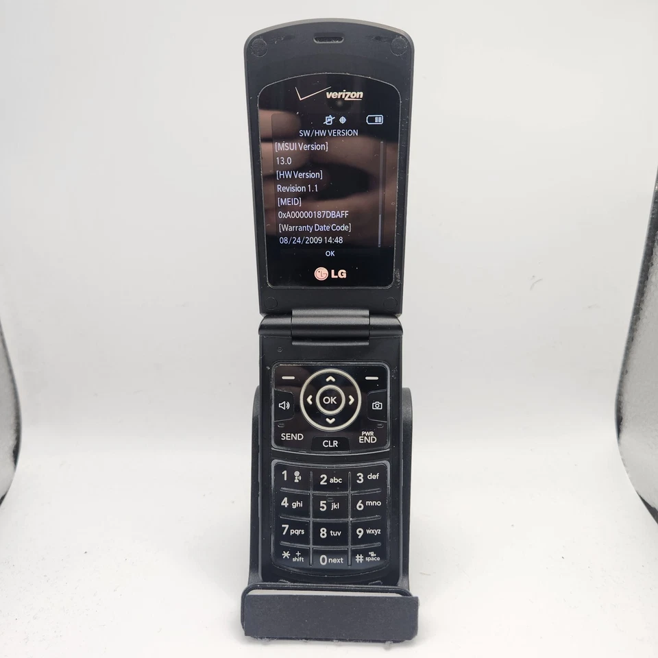 LG Chocolate 3 VX8560 Flip Phone (Verizon) - Black - ASIS #1512 - Image 3 of 4
