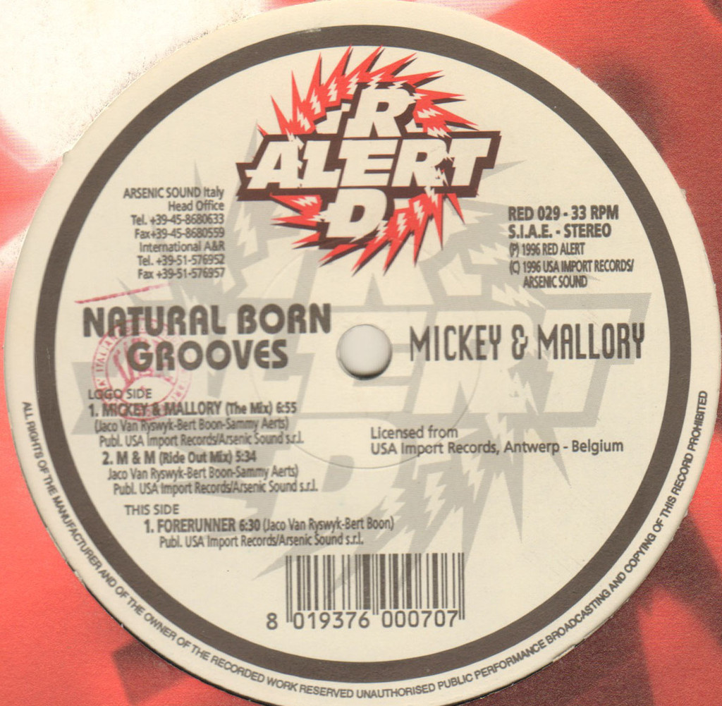 NATURAL BORN GROOVES - Mickey & Mallory - 1996 Red Alert Italy - RED ...