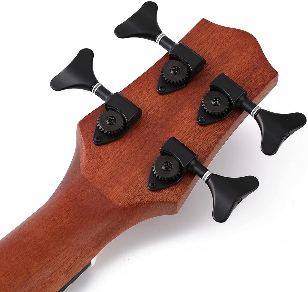 Ukulele Basso Batking UBass Baritono 30 Pollici - Mogano, F-Holes, Cutaway, Con Borsa E EQ, Naturale