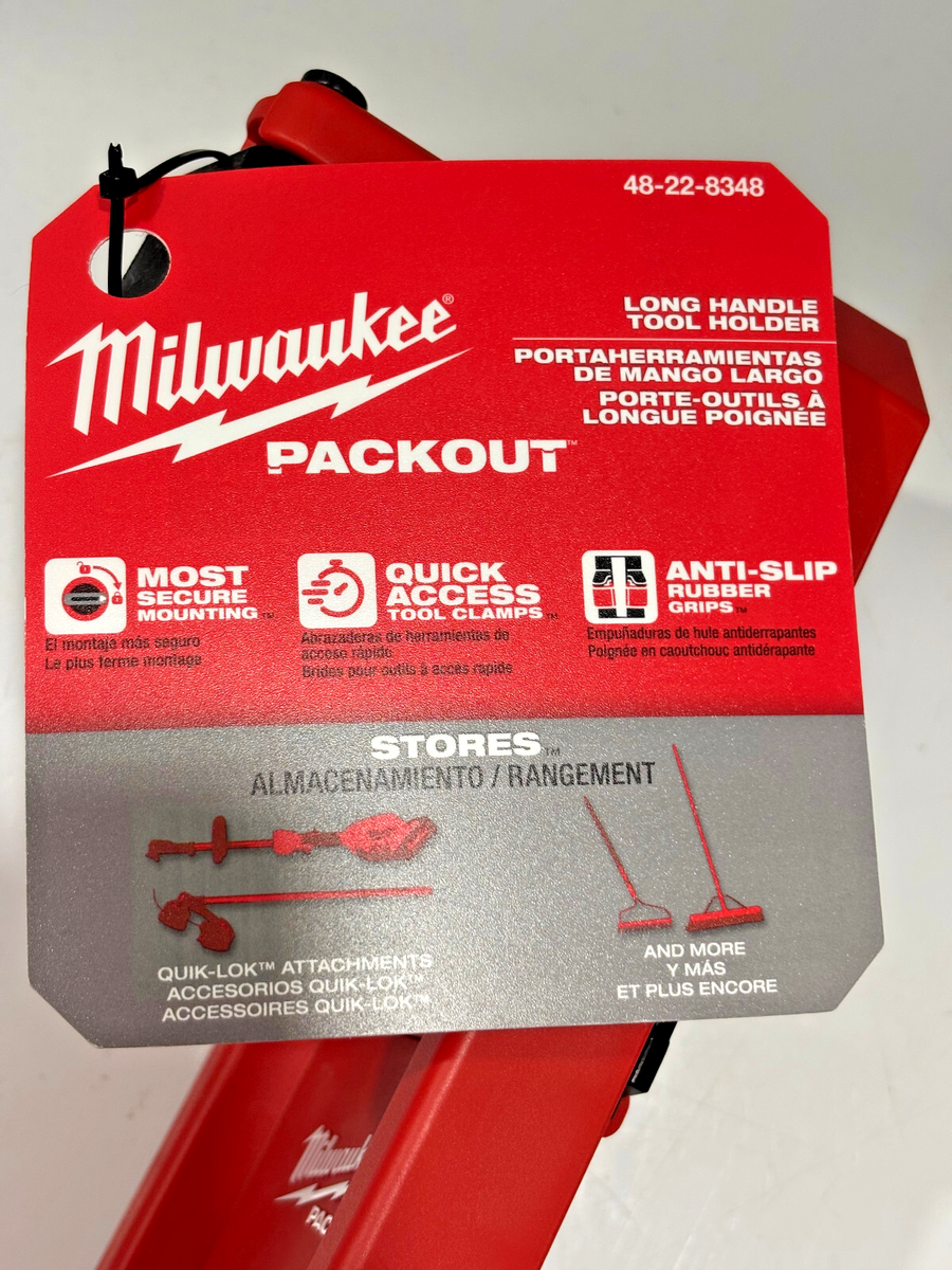 Milwaukee PACKOUT Long Handle Tool Holder - Wall Mounted Organizer For PACKOUT System
