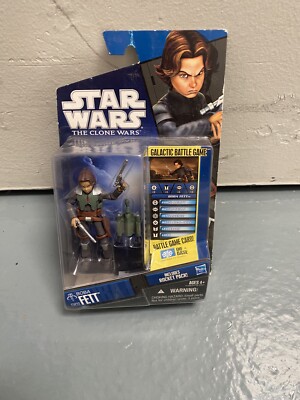 BOBA FETT STAR WARS CLONE WARS ANIMATED CW32 ROCKET PACK BOUNTY HUNTER VINTAGE