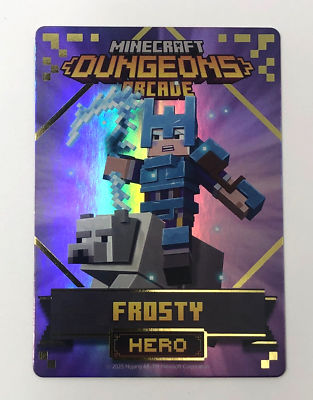Minecraft Dungeons Arcade Series 4 (#109 Hero: Frosty) FOIL Card