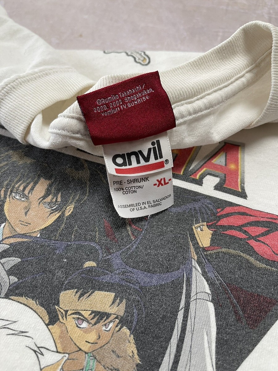 2003 InuYasha Gemoku Kiwami (size XL) Anime T-Shirt Anvil Tag