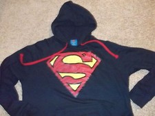 SUPERMAN official hooded sweatshirt great design Adult XL hoodie Man of Steel