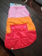 NEW LEGO Target Collection Large Dog Puffer Jacket Pet Coat- Red, Orangd, Pink