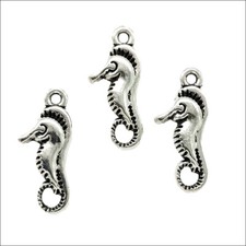 50pcs sea horse Antique Silver Charms Pendants for Jewelry Making DIY 23 10mm