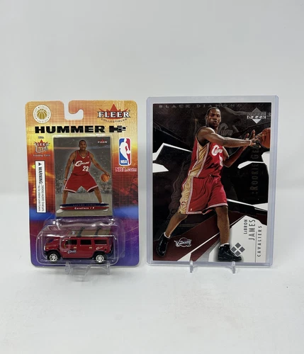 LeBron James 2003 UD Black Diamond RC Promo & 2004 Cavs NBA Hummer H2 w/Card Lot