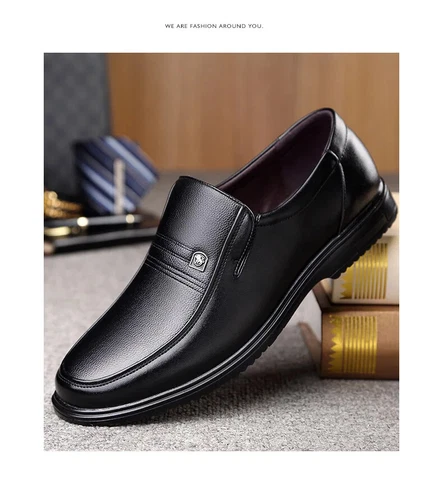 Shoes Men Loafers Genuine Shoes Classic Soft Leather Breathable Men Shoes Flat - Picture 10 of 23