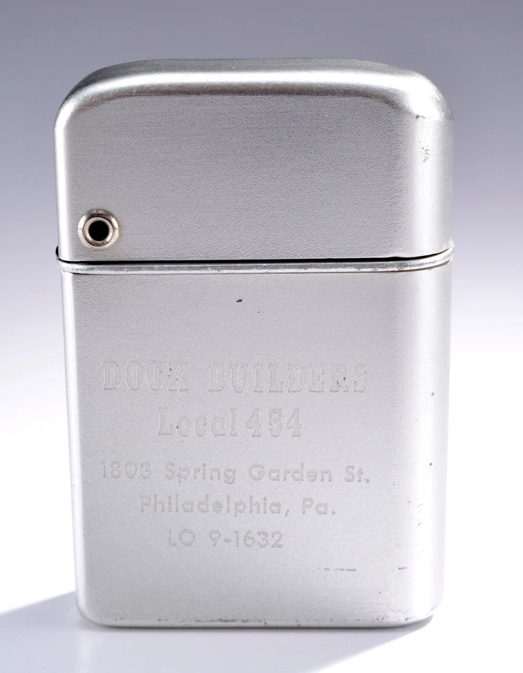 Vintage N.O.S. Storm Master Aluminum Lighter-Dock Masters Local 454 Oil Derrick - Image 2 of 4