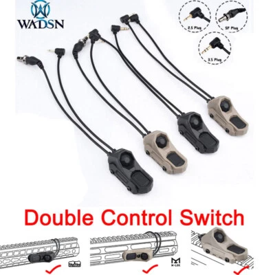 WADSN Flashlight Crane Remote Dual Pressure Switch For OGL PEQ DBAL ModButton Control