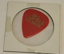 ERIC CLAPTON & HIS BAND GUITAR PICK 1990s WORLD TOUR WE LOVE YOU ALL PLECTRUM