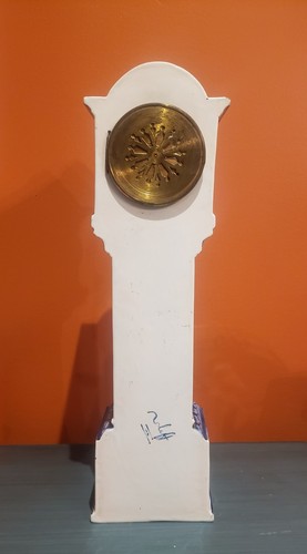 Blue White Delft Miniature Tall Case Clock 19th Century-Vincinti&Cie French Mvmt - Picture 11 of 11