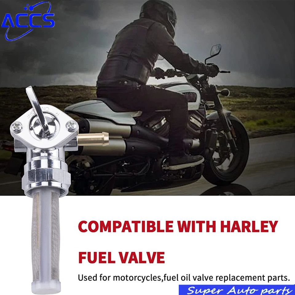 Válvula de combustible de 22 mm Petcock grifo izquierdo apto para Harley Davidson Sportster 883 1000 Foto 3 de 4