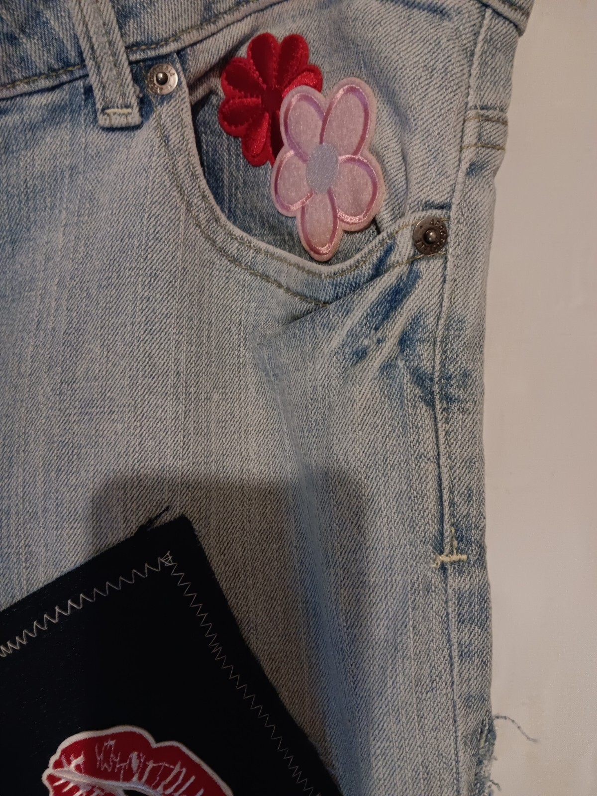 Patchwork Aeropostale Stretch Flare Cut Jeans - image 5