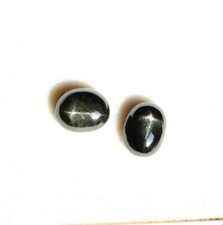 Natural Black Star Oval Cabochon Diopside Star Gemstone Lot 7.5 9 MM 5.10 CT