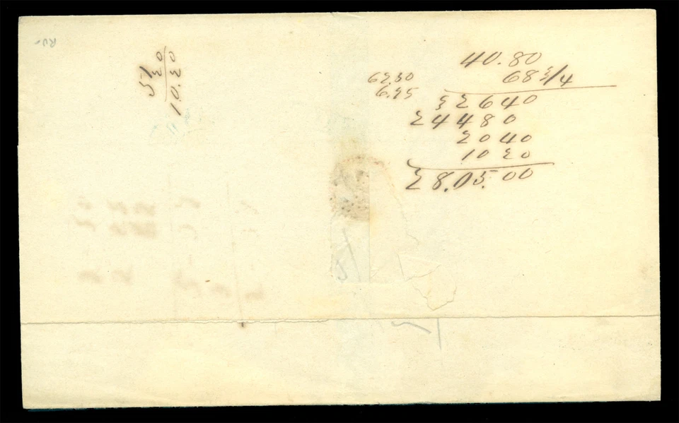 VENEZUELA 1861 Coat of Arms ½r olive yellow Sc#4b on cvr f/ La Guaira to Caracas - Image 2 of 2