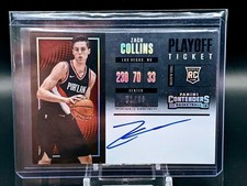 2017 Panini Contenders Playoff Ticket Zach Collins Auto RC #/35