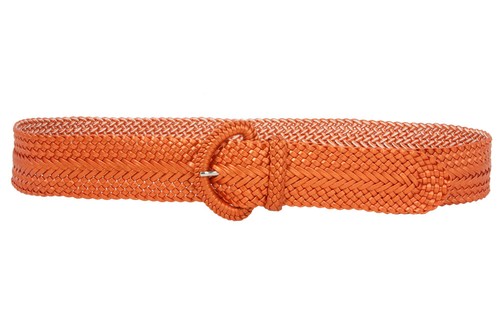 2 Inch Wide Hand Made Soft Metallic Woven Braided Round Belt - Picture 10 of 47
