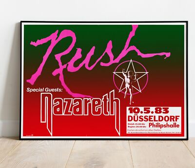 Rush Nazareth 1983 Tour Poster - Live Up To 36''