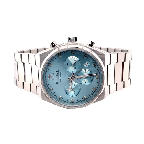 White Icetime Stainless Steel & Ceramic Case 0.15ct Diamonds Ladies Watch Womens Diamond Watch By Icetime Stainless Steel White  main image 4