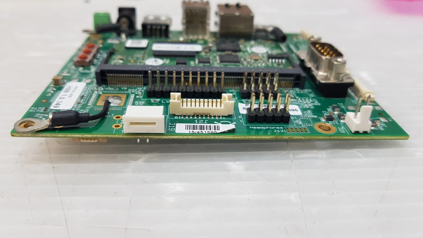 HMI Board MXR side view with module socket and headers