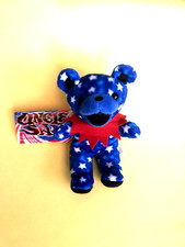 Grateful Dead Uncle Sam Stuffed Plush Bear 7  Liquid Blue GUC with Tag