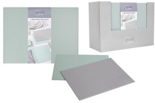 Lot de 2 napperons réversibles table gris vert couleurs rectangle 29x21,5 cm