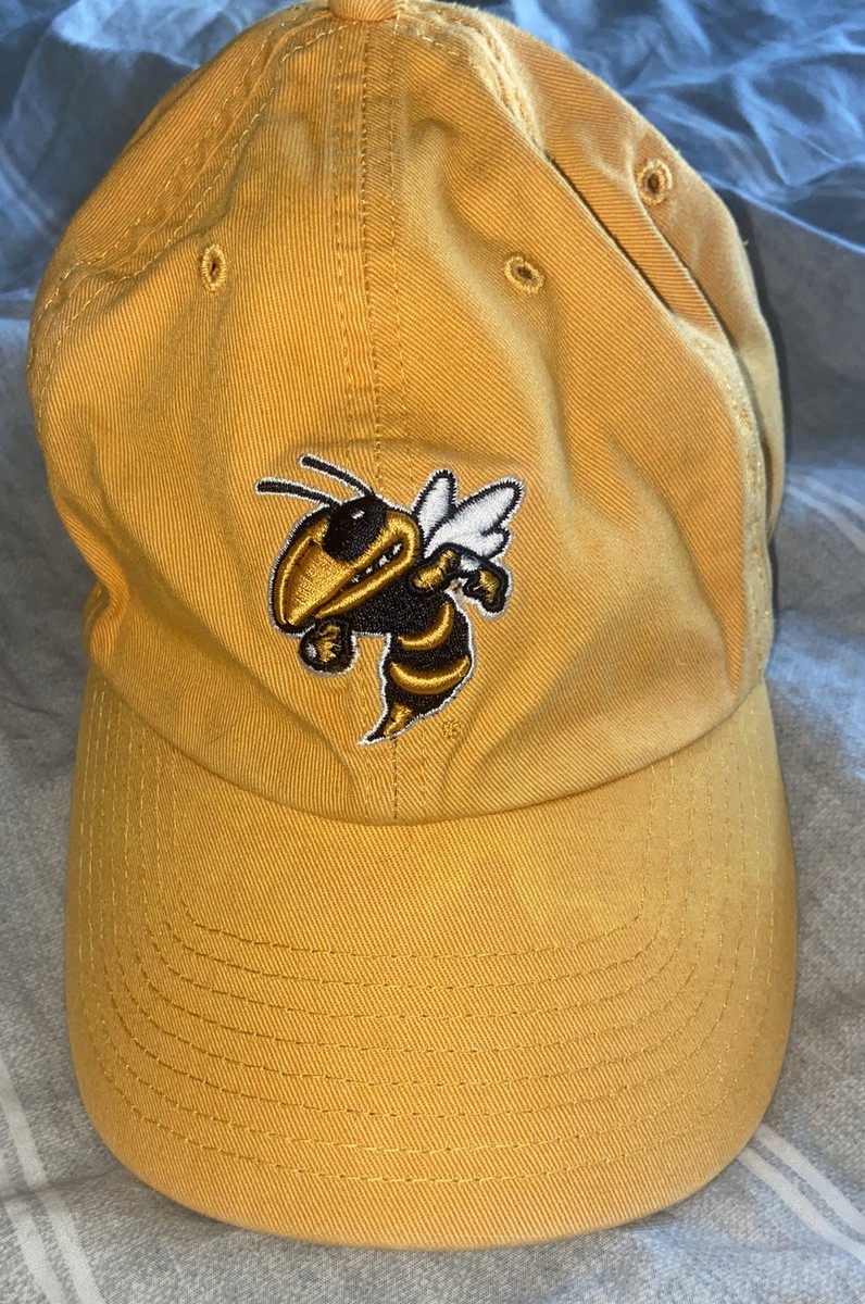 Gold Yellow Jacket Buzz Georgia Tech GT Baseball Hat Cap Youth Medium Cotton