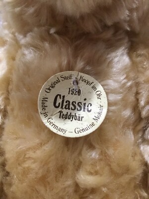 Steiff Teddy BU 1925 - Réplique Ours Blanc En Mohair 30 Cm - Réf 407178 - Neuf