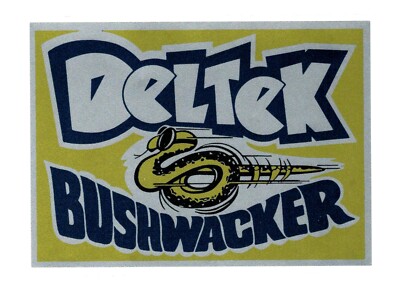 Deltek Bushwacker 1970s Silver/Gold Vintage Mini Bike Repro Decal ...