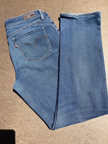 Levis Revel Demi Curve Straight Womens Jeans Size 28 Stretch Lightly  Distressed | eBay