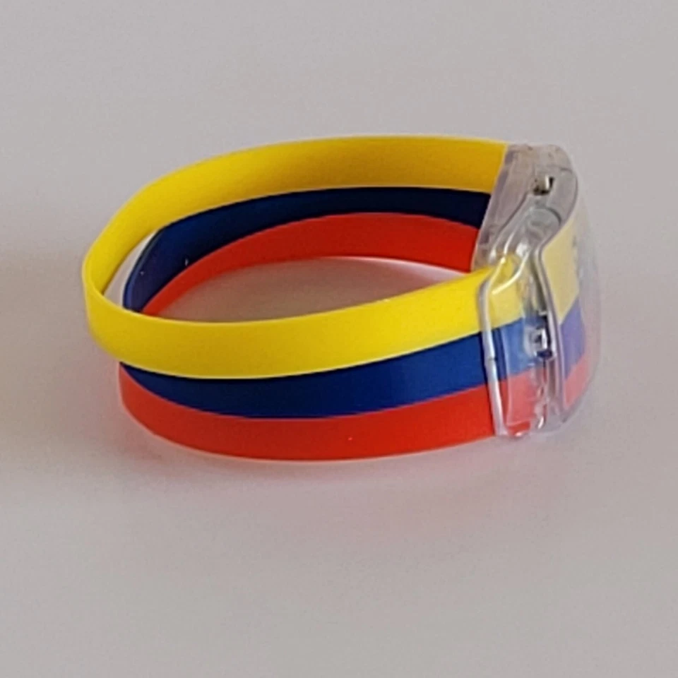 Национальный флаг светодиодный силиконовый браслет зарево ЭКВАДОР - новый - Изображение 2 из 4