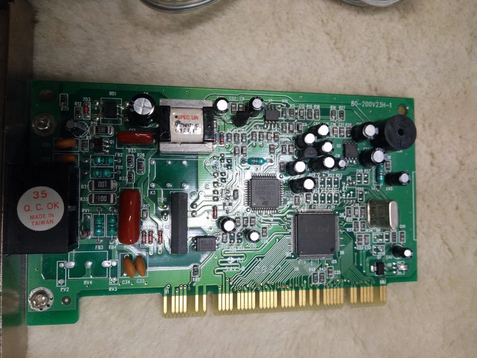 Askey / Pctel PCT789T PCI 56K V.92 Fax Modem V1456VQH-P1 WITH RJ-11 CABLE - Image 4 of 4