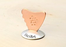 Copper Shark Fin Guitar Pick with Non Slip Surface