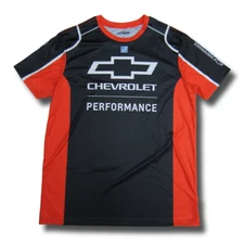 Chevrolet Classic Logo Jersey Black/Red Performance Shirt Official Licensed