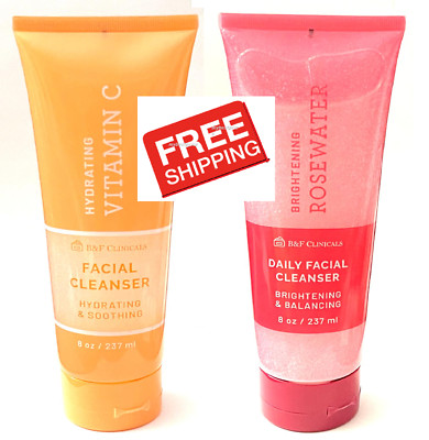 B&F Clinicals Facial Cleanser Vitamin C, Rosewater Brightening, Hydrating