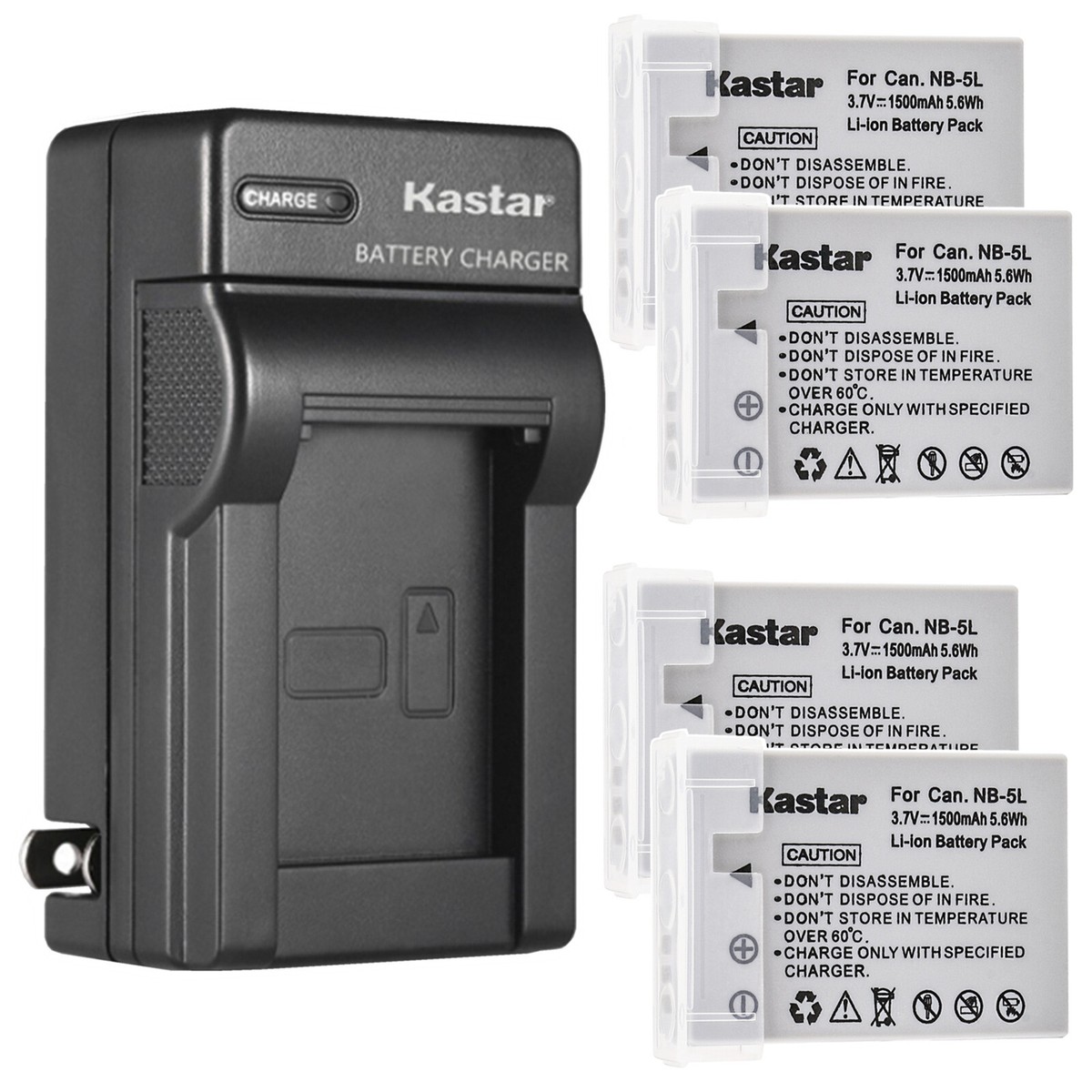Kastar Battery AC Travel Charger for Canon NB-5L NB5LH Digital