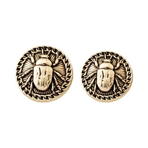 Beetle Pattern Metal Decorative Button, Vintage Style for Clothing & Crafts DIY - Picture 3 of 10