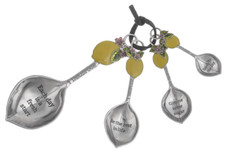 GANZ Measuring Spoons Color Lemons 4pc ER65706 Easy to Gift Wrap in Box