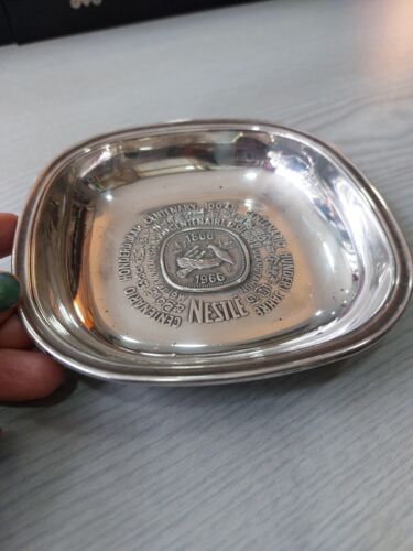 Solid Silver MAPPIN & WEBB NESTLE Centenary 1866-1966 Chocolate Dish - Picture 1 of 6