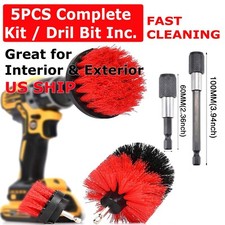 5PCs Drill Brush Set Power Scrubber Drill Attachment Carpet Tile Grout Cleaning