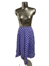 LADYBIRD Girls Skirt Vintage Girls Blackberry Polka Dot Size UK Age 10 Waist 21"