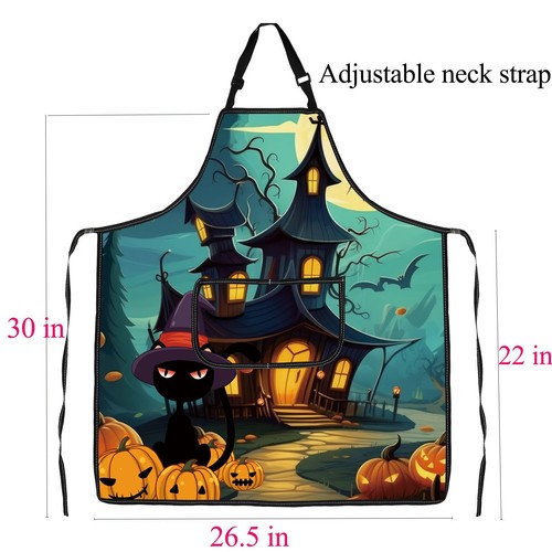 Halloween Aprons for Men Women Happy Halloween Gifts Halloween Cooking Kitche... - Picture 2 of 7