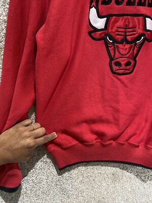 Vintage 90s NBA Mens Chicago Bulls Embroidered Sweatshirt Medium