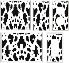  COW PRINT BLACK AND WHITE  IMAGE  LIGHT SWITCH COVER PLATE U PICK SIZE